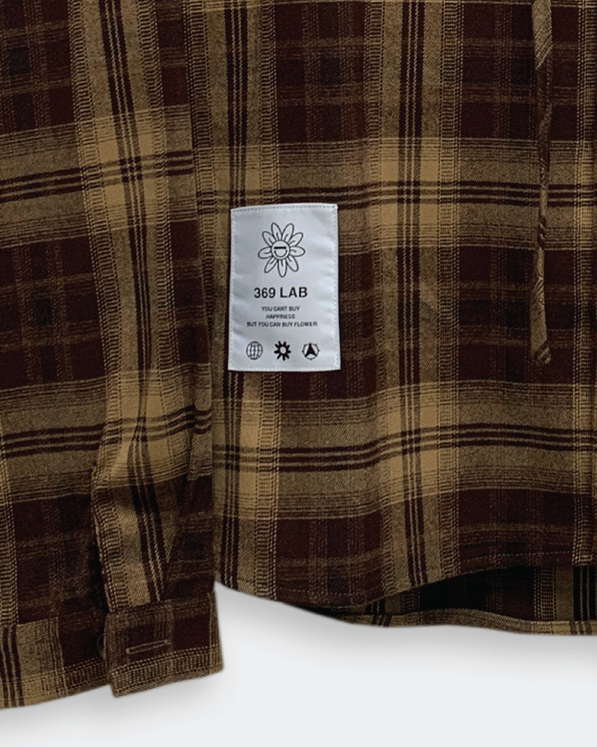 Hooded Flannel Check Shirt Jacket/ Coffee / 369Lab