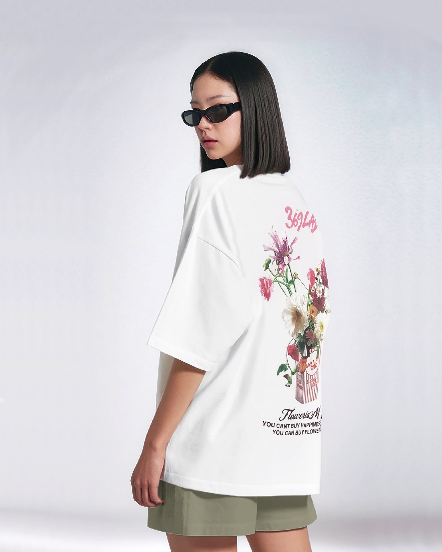 POPCORN FLOWER BACK PRINT TEE