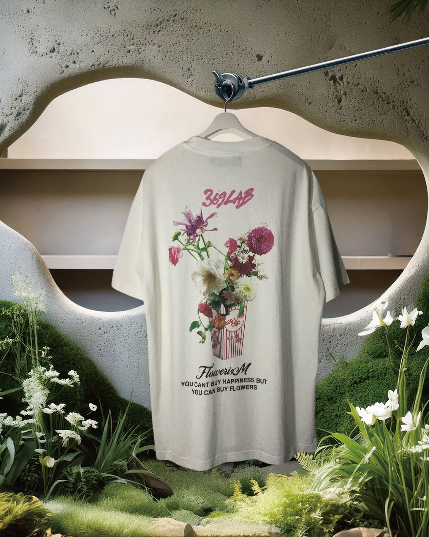 POPCORN FLOWER BACK PRINT TEE