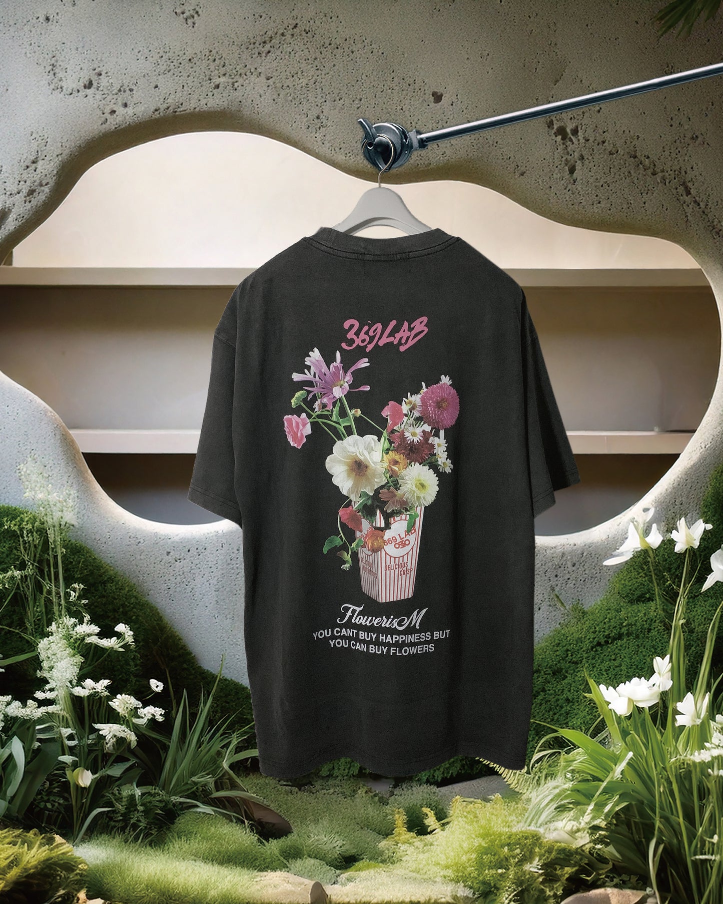 POPCORN FLOWER BACK PRINT TEE
