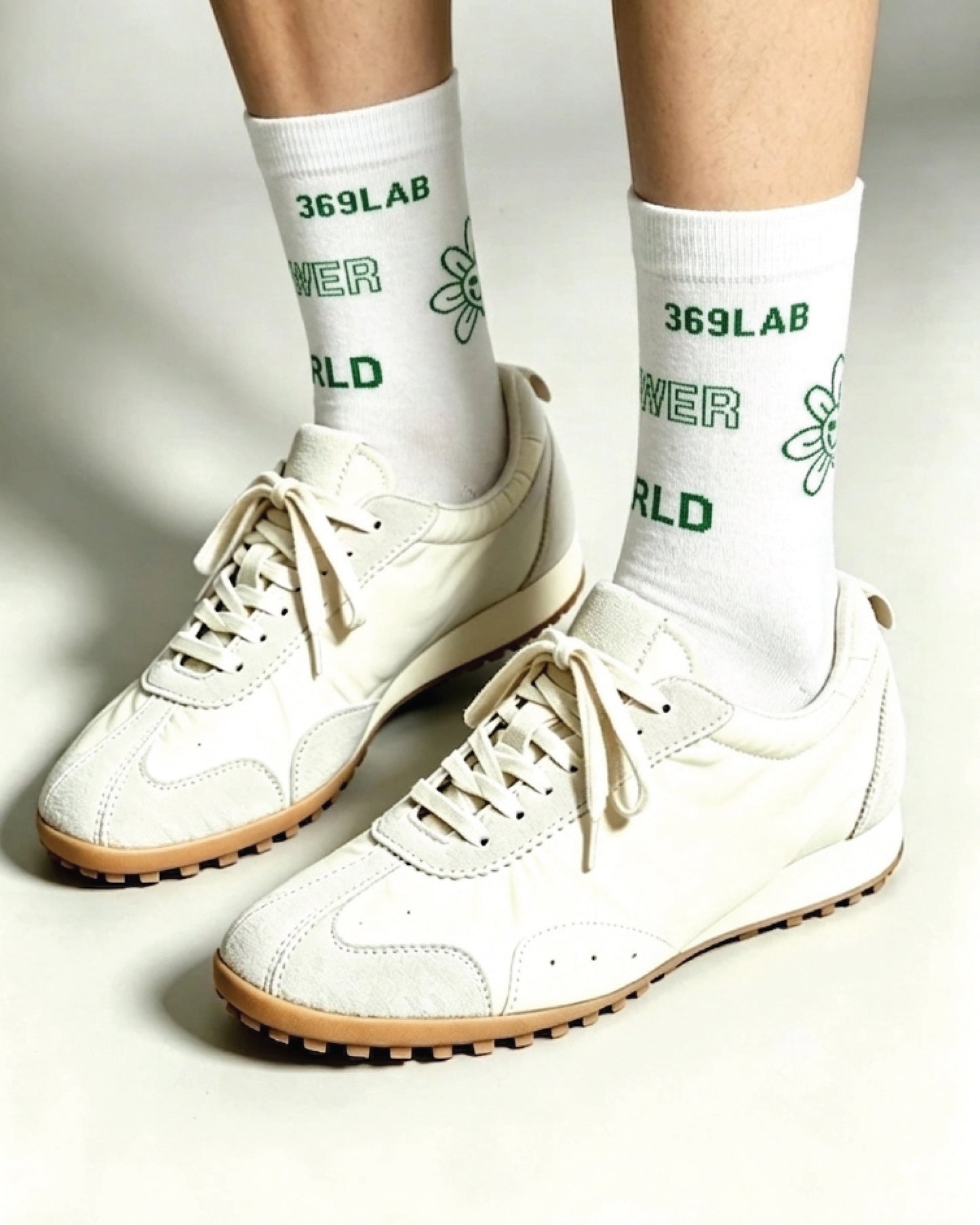 All Over Pattern Socks (White)