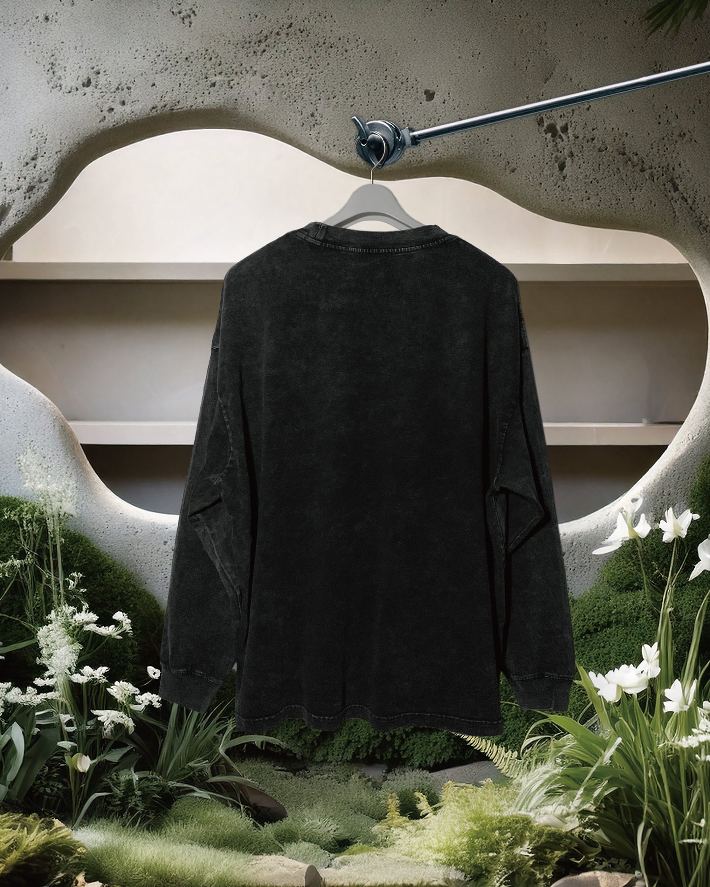 HEAVY WASHED LONG SLEEVES TEE (LOOSE FIT)