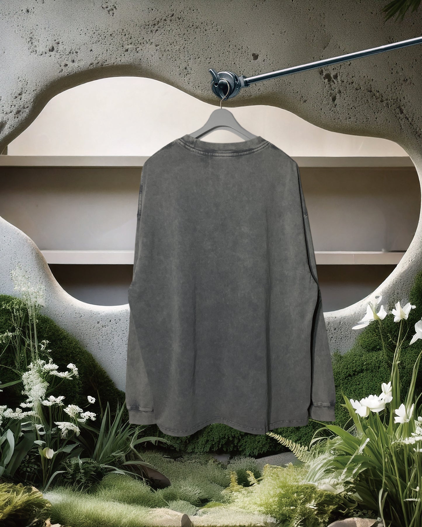 HEAVY WASHED LONG SLEEVES TEE (LOOSE FIT)