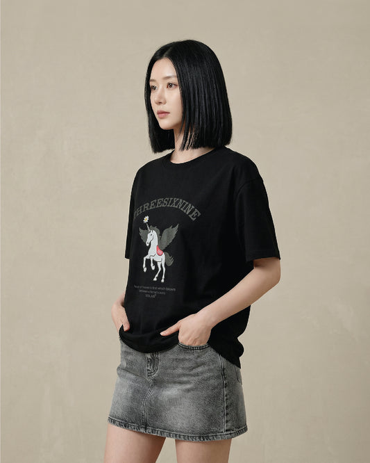 UNICORN BABY FLOWER TEE (ICY FABRIC)