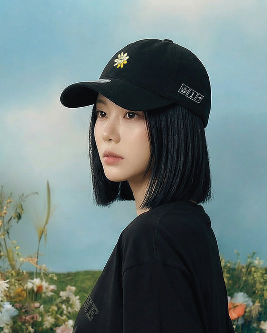 LEMON BABY FLOWER CAP (BLACK)