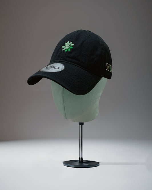 BABY FLOWER CAP (BLACK)