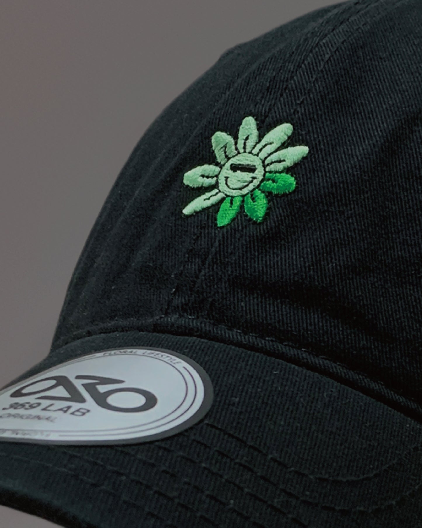 BABY FLOWER CAP (BLACK)