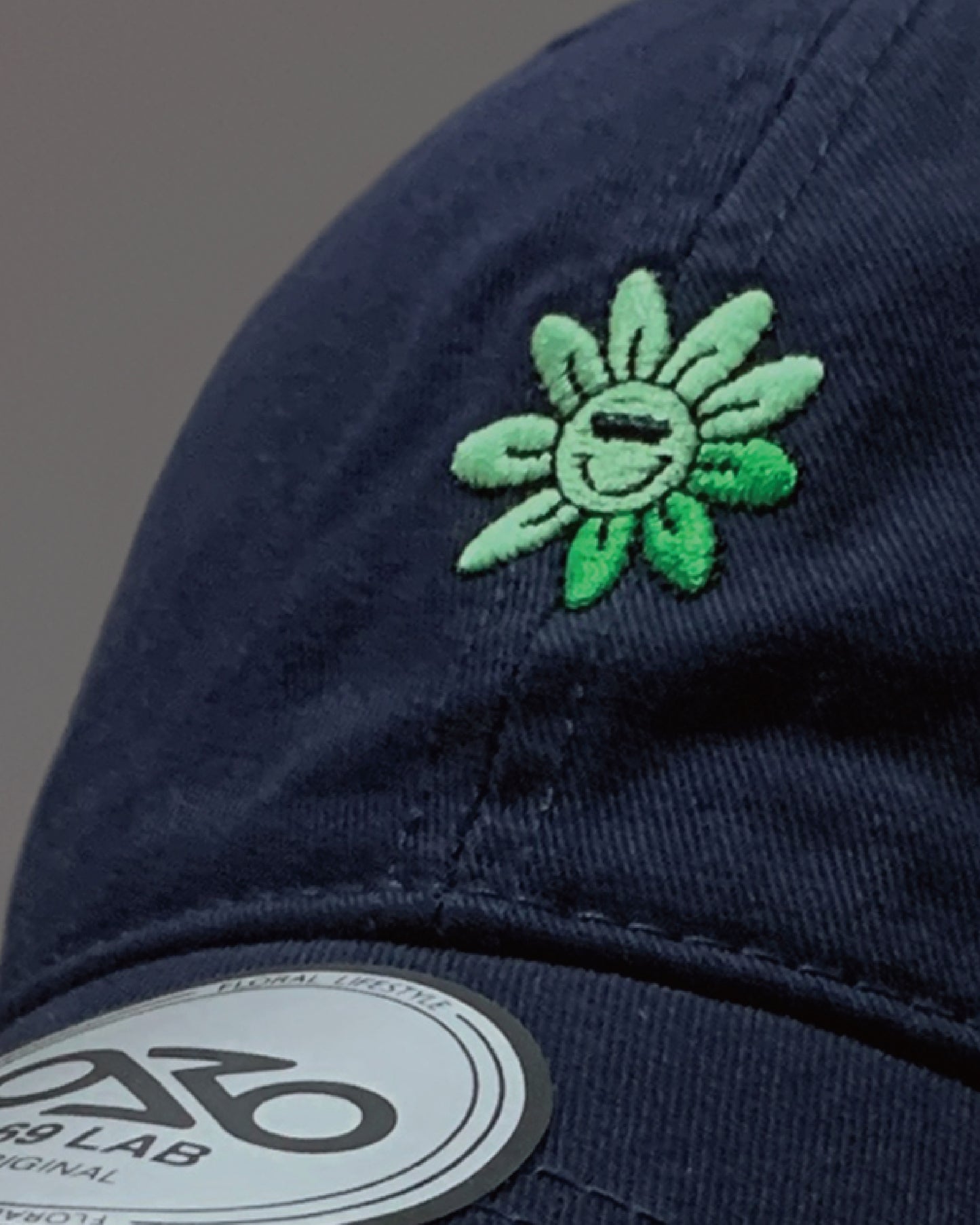 BABY FLOWER CAP (NAVY)