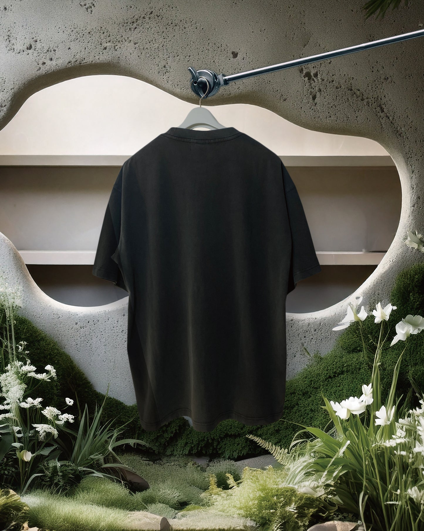 YELLOW ROSE TAPE PRINT TEE