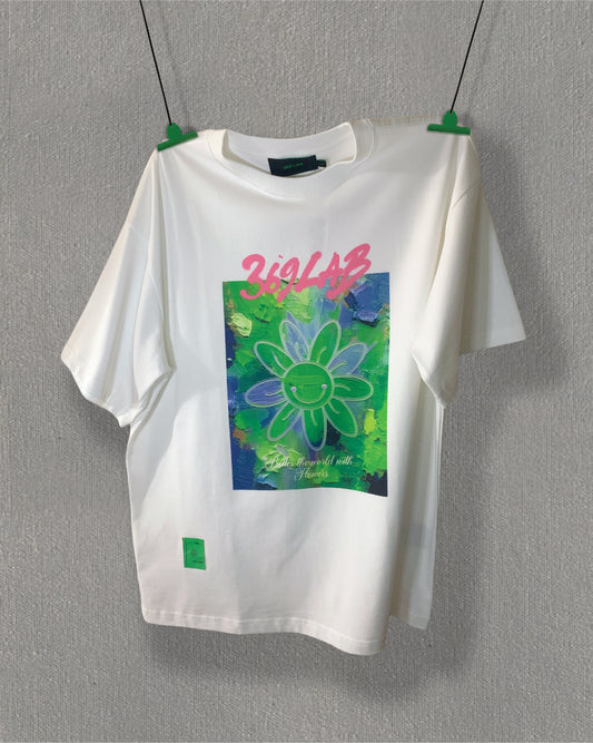 ACRYLIC BRUSH BABY FLOWER TEE