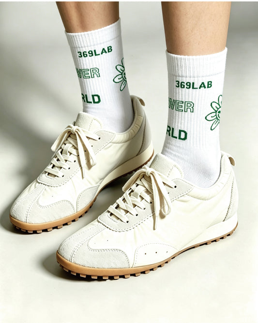 All Over Pattern Socks (White)