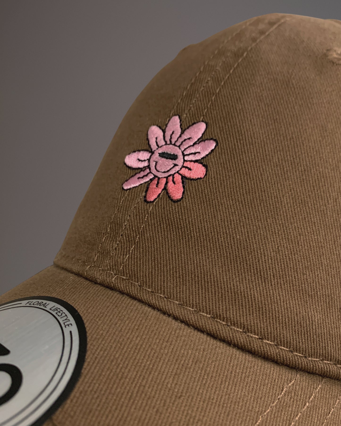 Pink Baby Flower Cap (COFFEE)