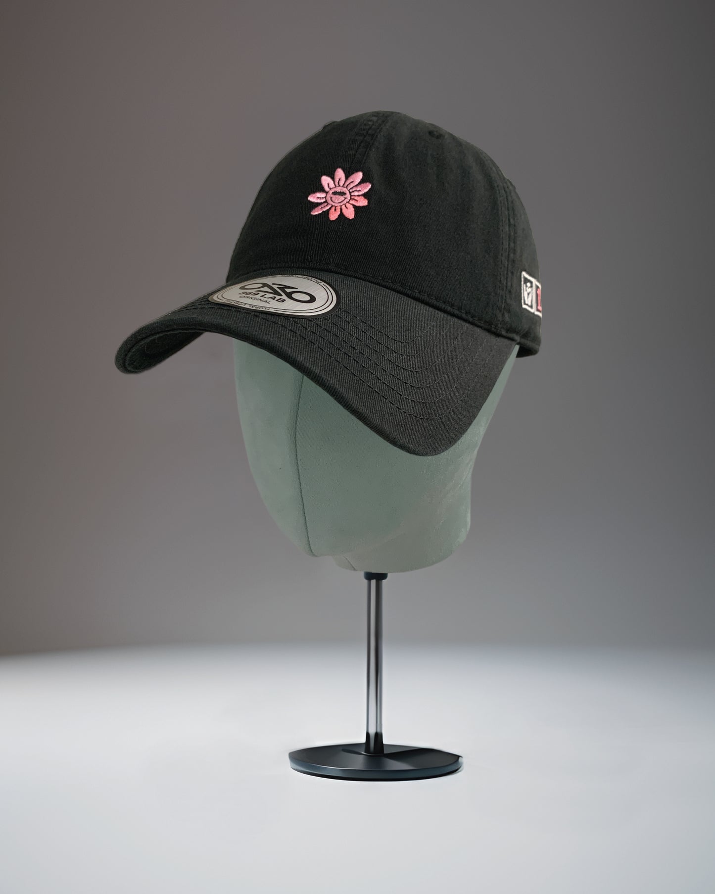 Pink Baby Flower Cap (BLACK)