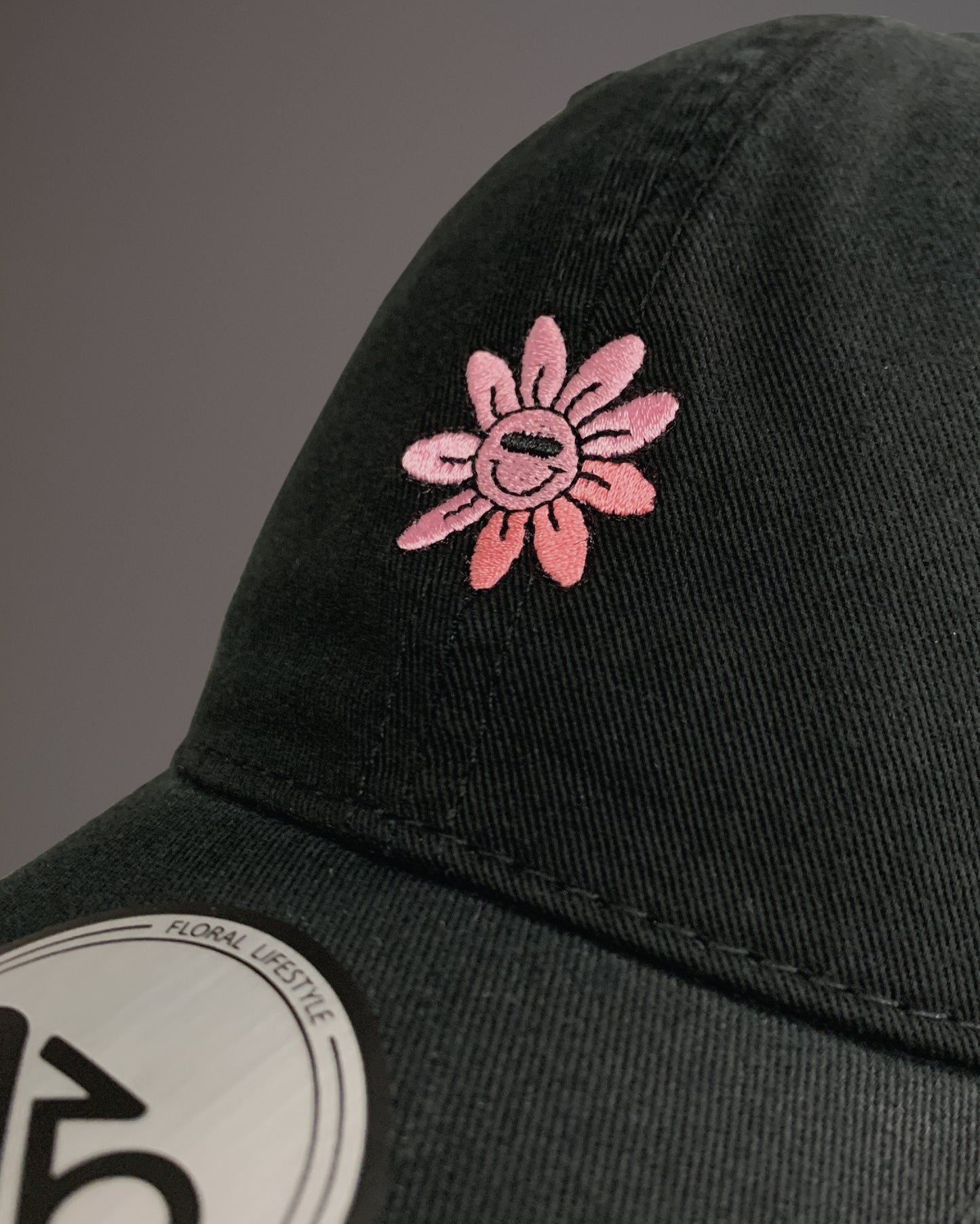 Pink Baby Flower Cap (BLACK)