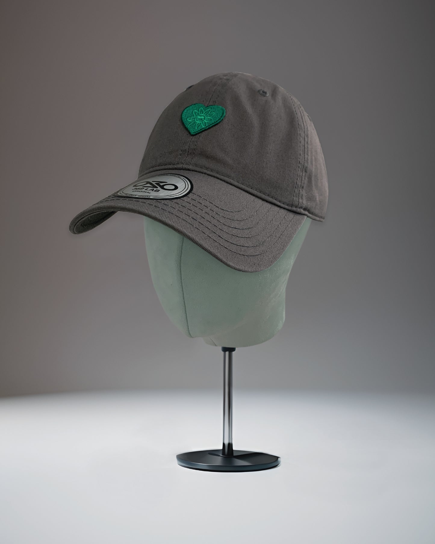 369Lab Heart Embroidery Cap (DARK GREY)