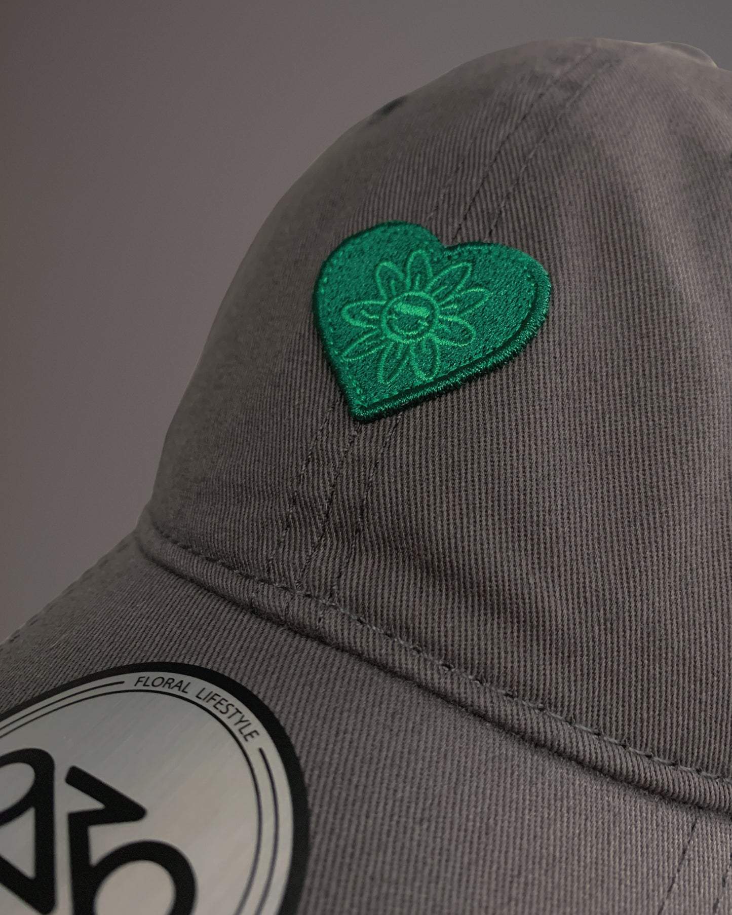 369Lab Heart Embroidery Cap (DARK GREY)
