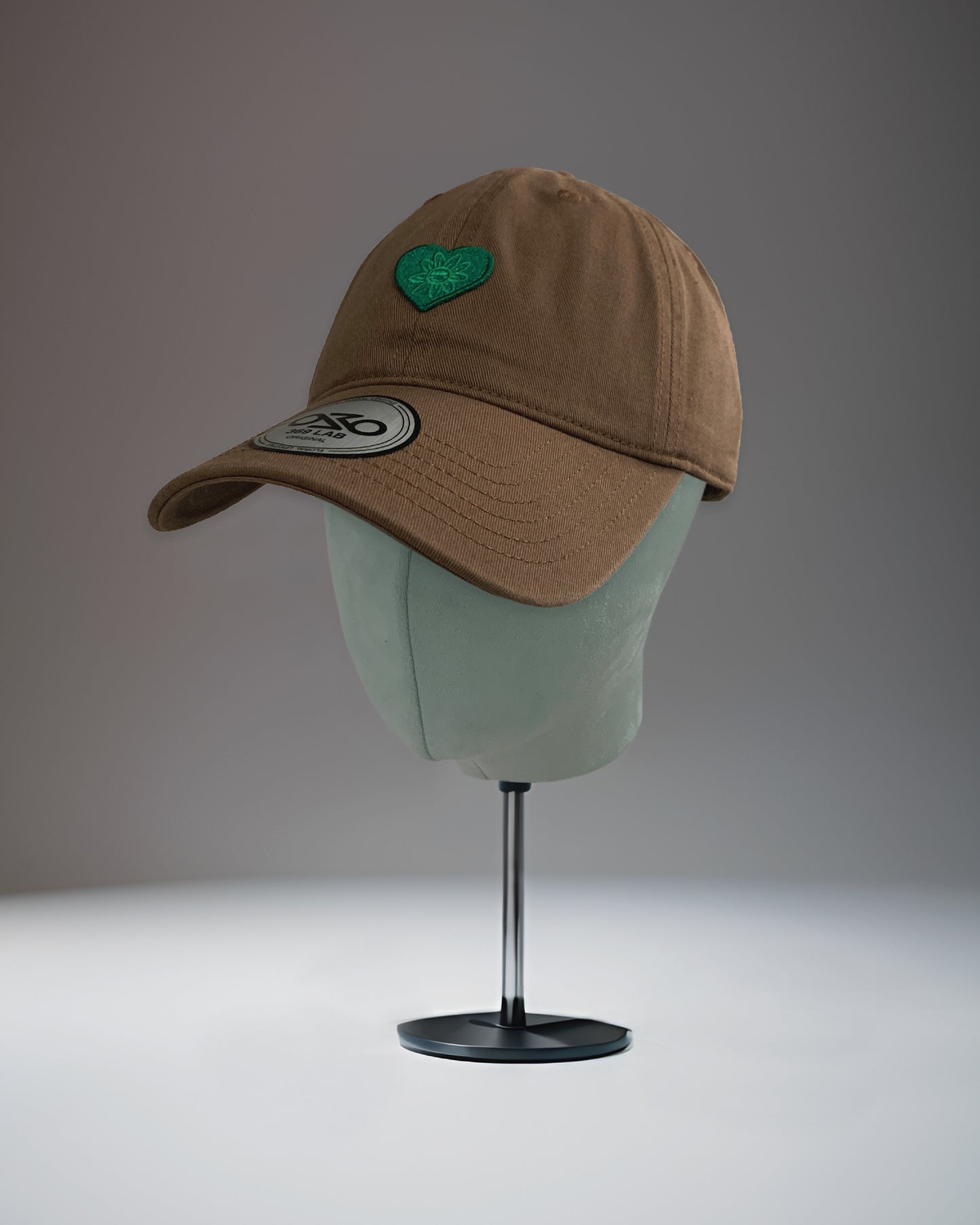 369Lab Heart Embroidery Cap (COFFEE)