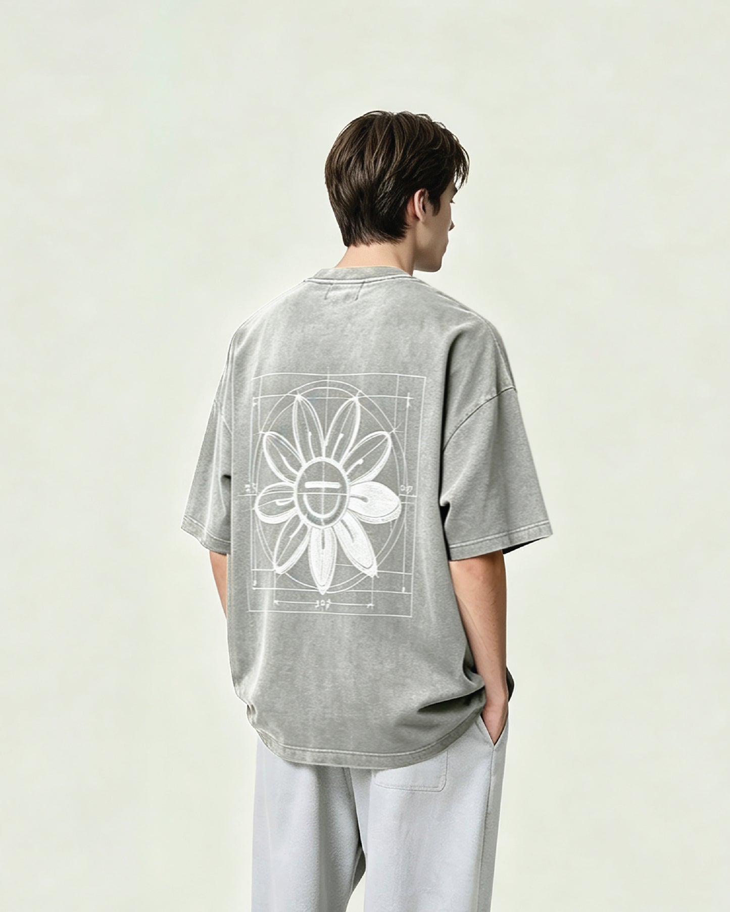 Sketch Baby Flower Grey Tee 369Lab
