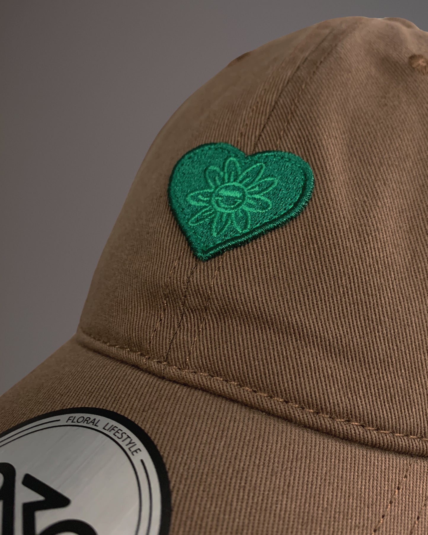 369Lab Heart Embroidery Cap (COFFEE)