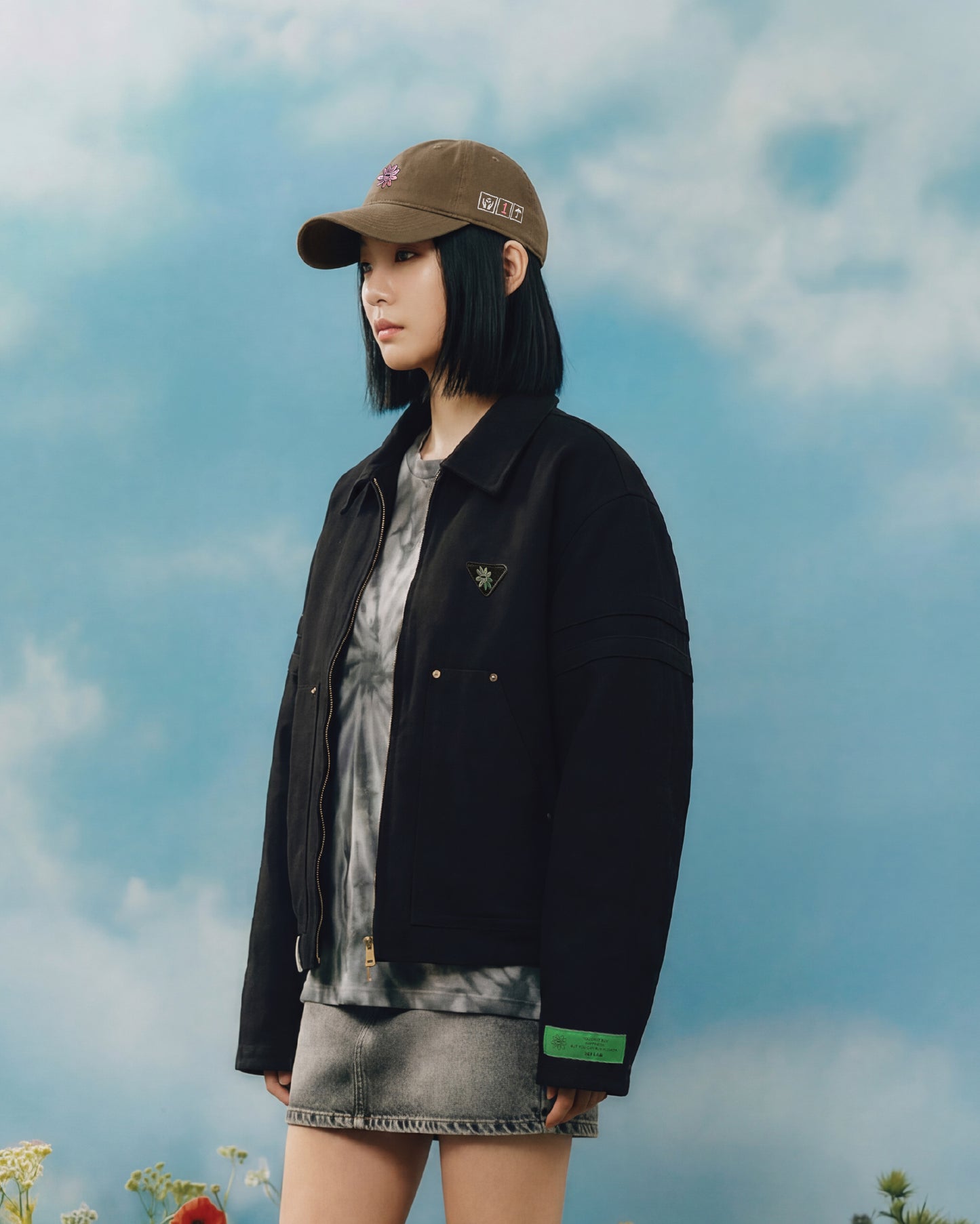 Pink Baby Flower Cap (COFFEE)