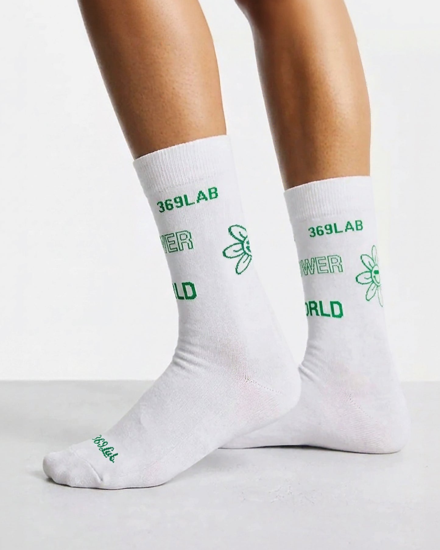 All Over Pattern Socks (White)