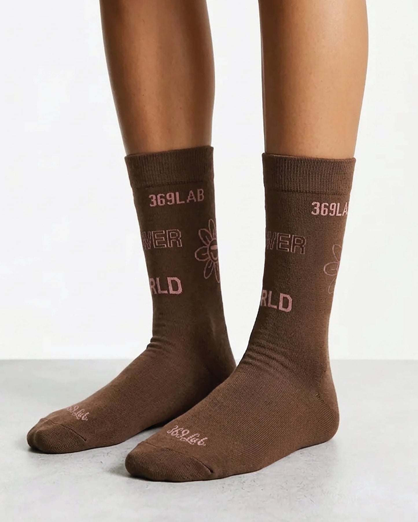 All Over Pattern Socks (Coffee)