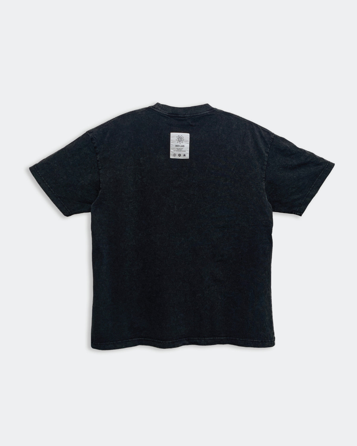 3D Baby Flower Embroidery Black Tee 369Lab