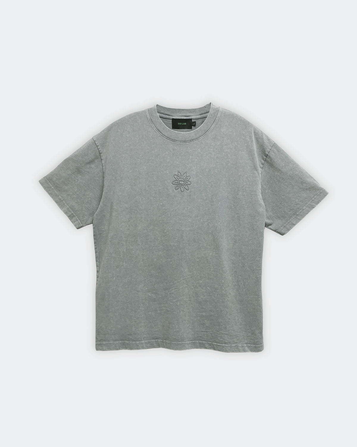3D Baby Flower Embroidery Grey Tee 369Lab
