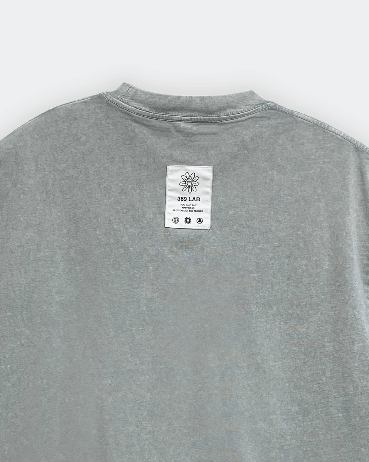 3D Baby Flower Embroidery Grey Tee 369Lab