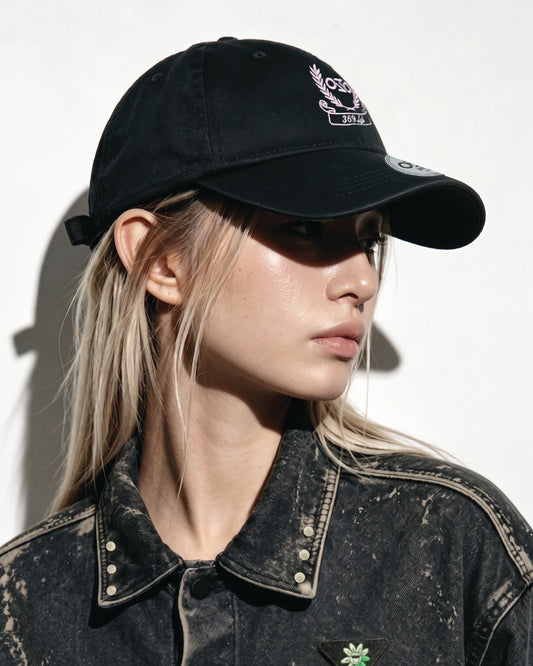 Bay Leaf Embroidery Cap (Black) 369Lab