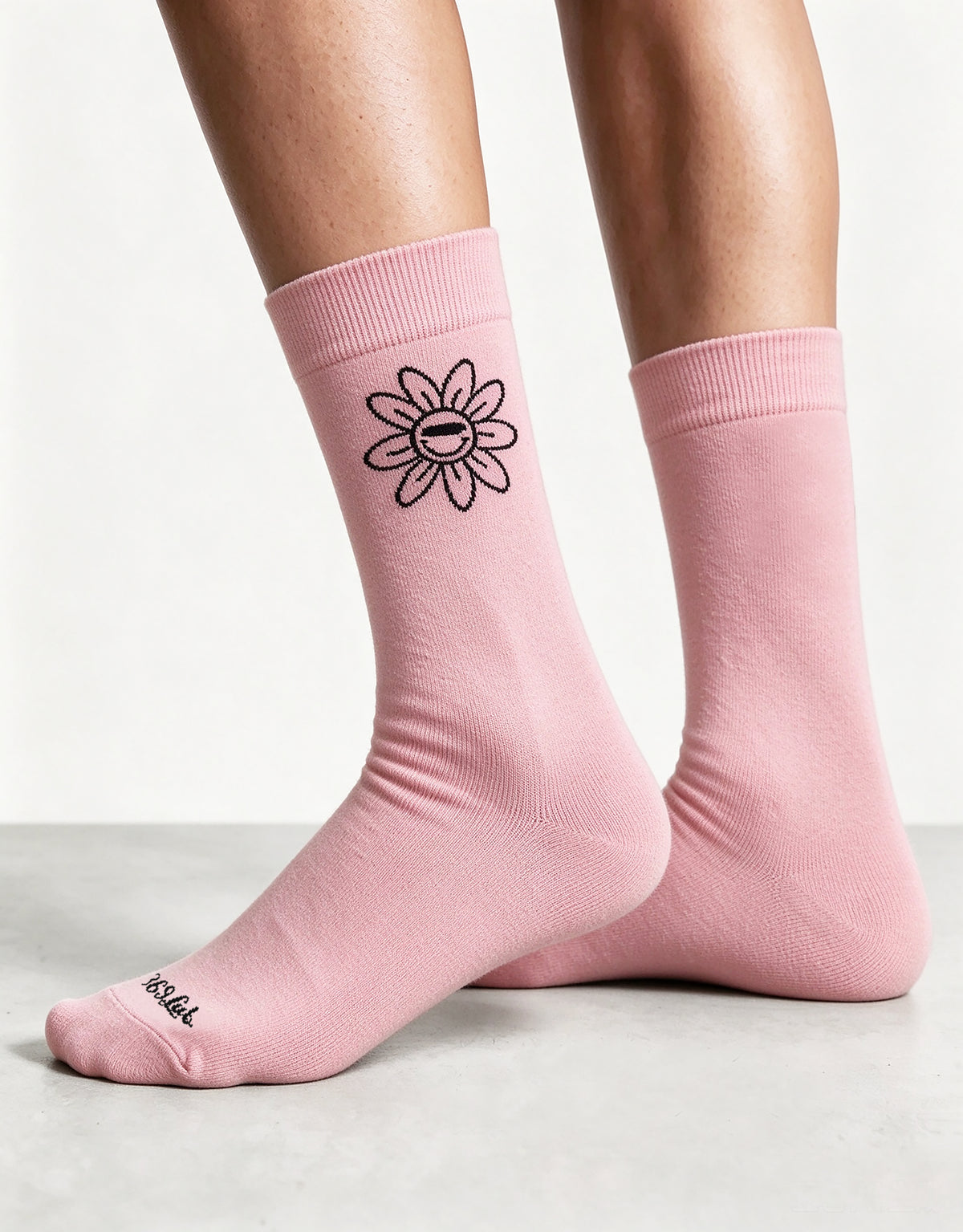 Pink Baby Flower Socks